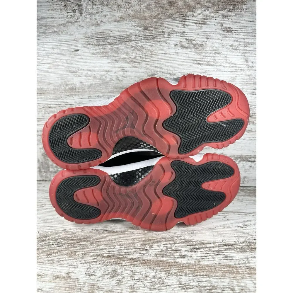 Men's Nike Air Jordan 11 XI Retro Low Bred Black/White/Red Sz 10 EUC!!